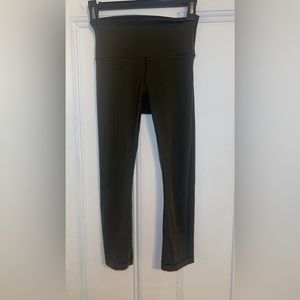 Lululemon Train High-Rise Crop 23” Dark Olive Size 2